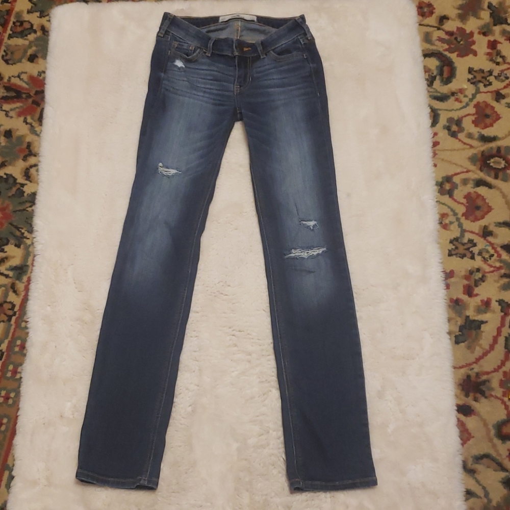 HOLLISTER Skinny Distressed Jeans Dark Wash sz 23 - Picture 5 of 7